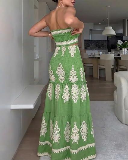 Floral Printed Vacation Dress Halter Tie thumbnail 4