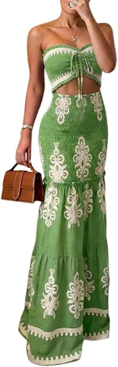 Floral Printed Vacation Dress Halter Tie thumbnail 6
