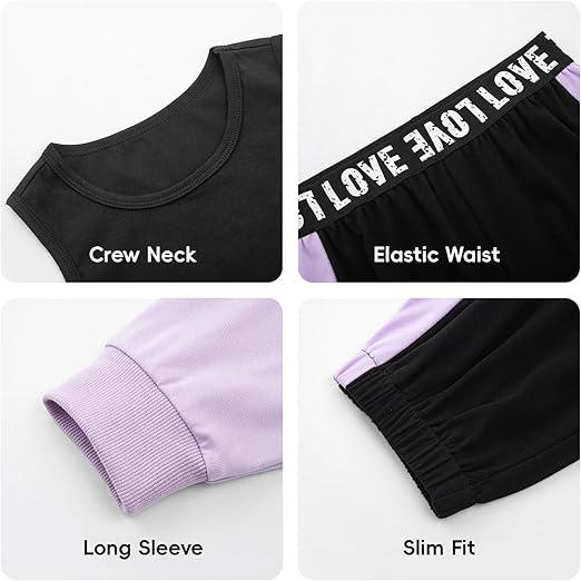 Girls 3 Piece Outfits Graphic Crop Top thumbnail 2