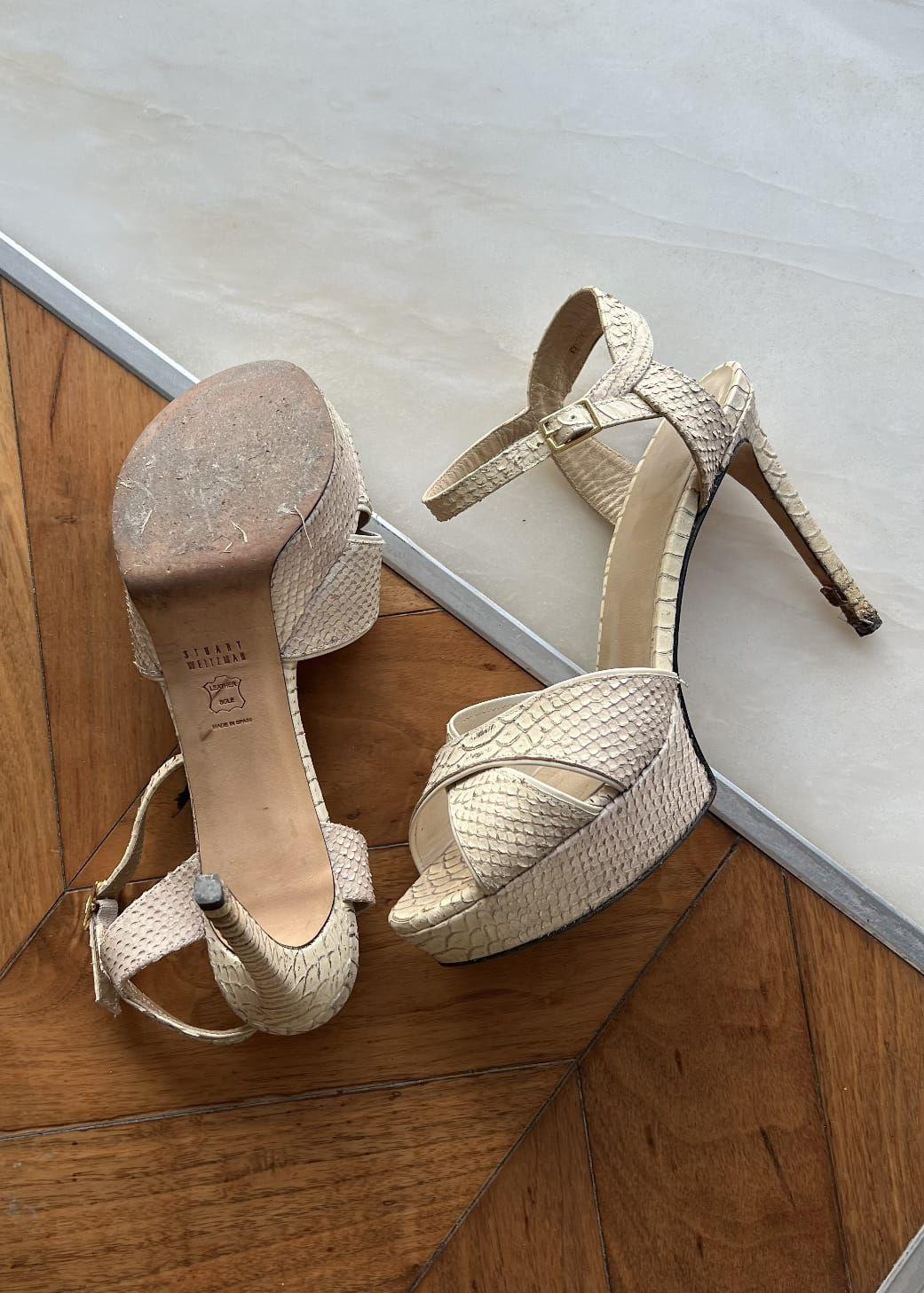 Stuart Weitzman peep toe heels thumbnail 3