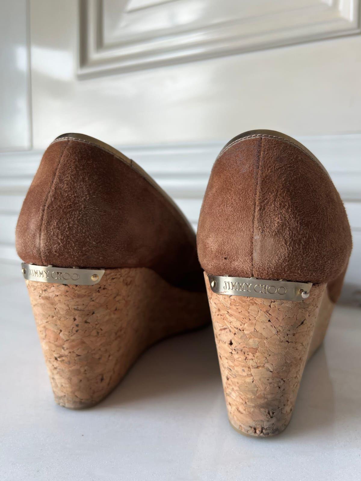 Jimmy Choo nude suede heels thumbnail 4