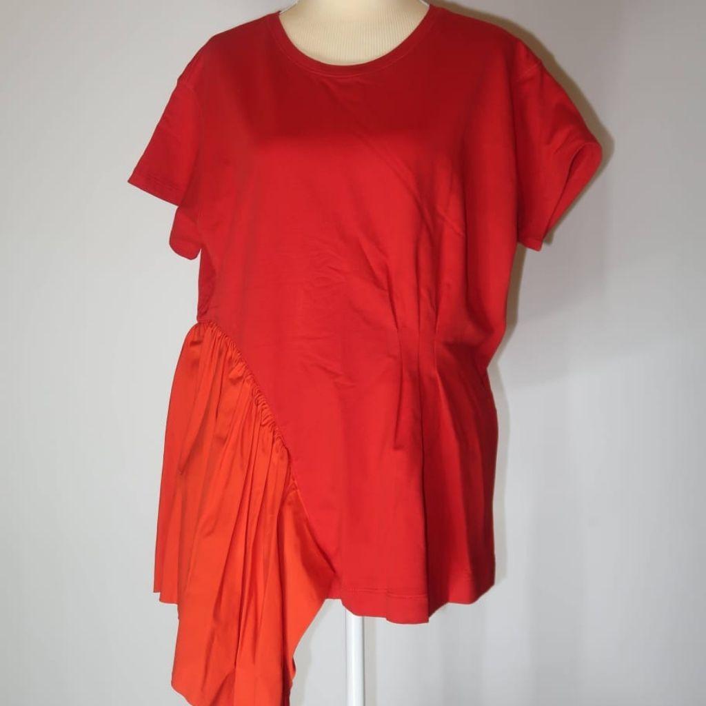 Dries Van Noten Asymmetrical Pleated Tee