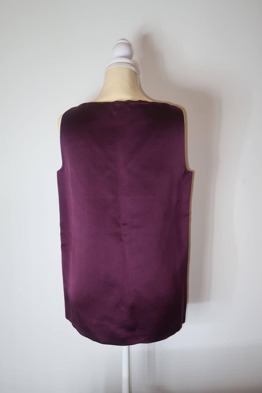 Lanvin purple V-neck sleeveless top thumbnail 2