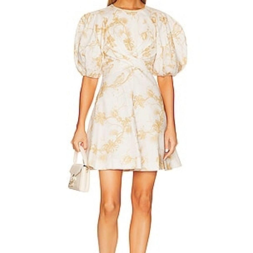 Zimmermann wrap mini dress in Keira Tan