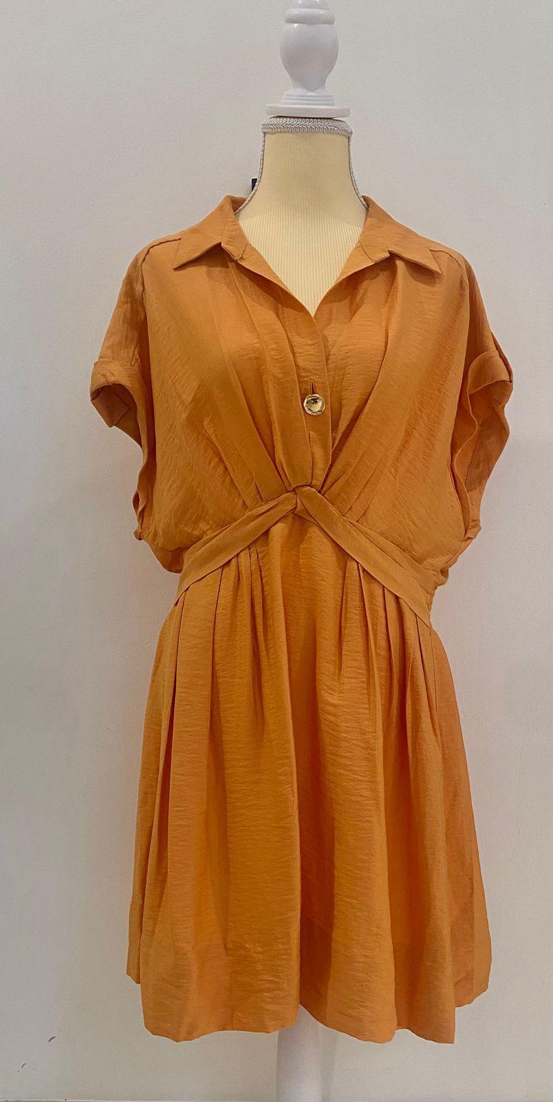 SANDRO Mini Dress Orange thumbnail 2