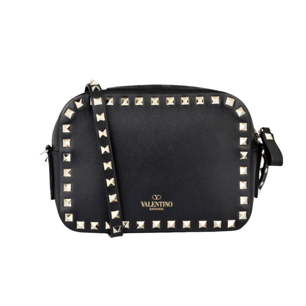 Valentino Black Leather Crossbody Bag