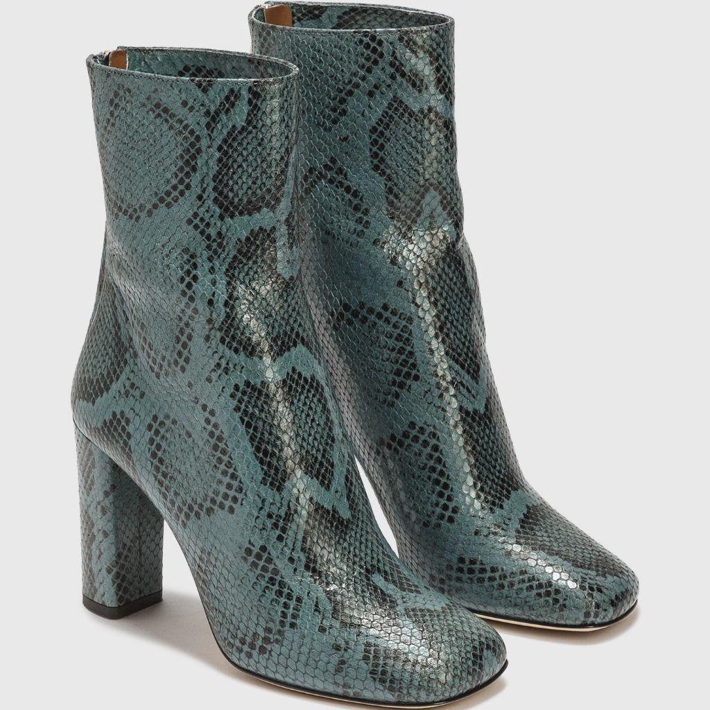 Paris Texas blue snake printed boots