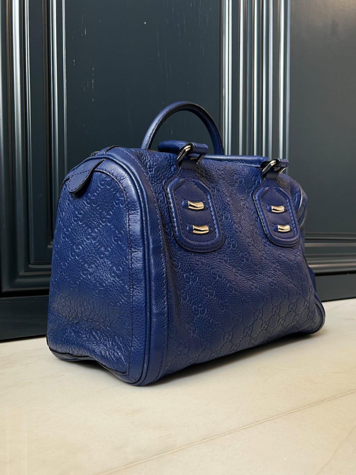 Gucci Blue leather techno boston bag thumbnail 2