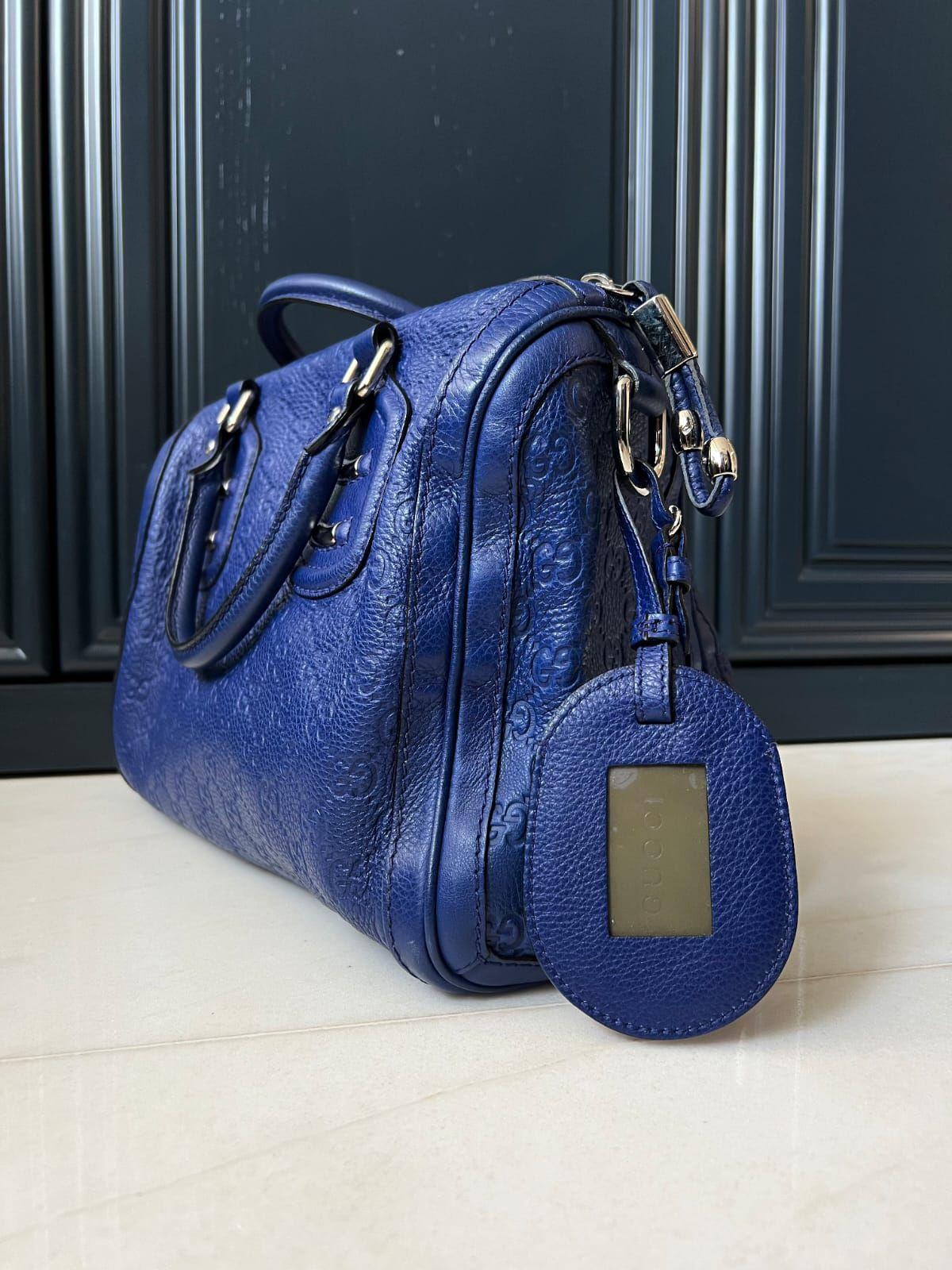 Gucci Blue leather techno boston bag thumbnail 3
