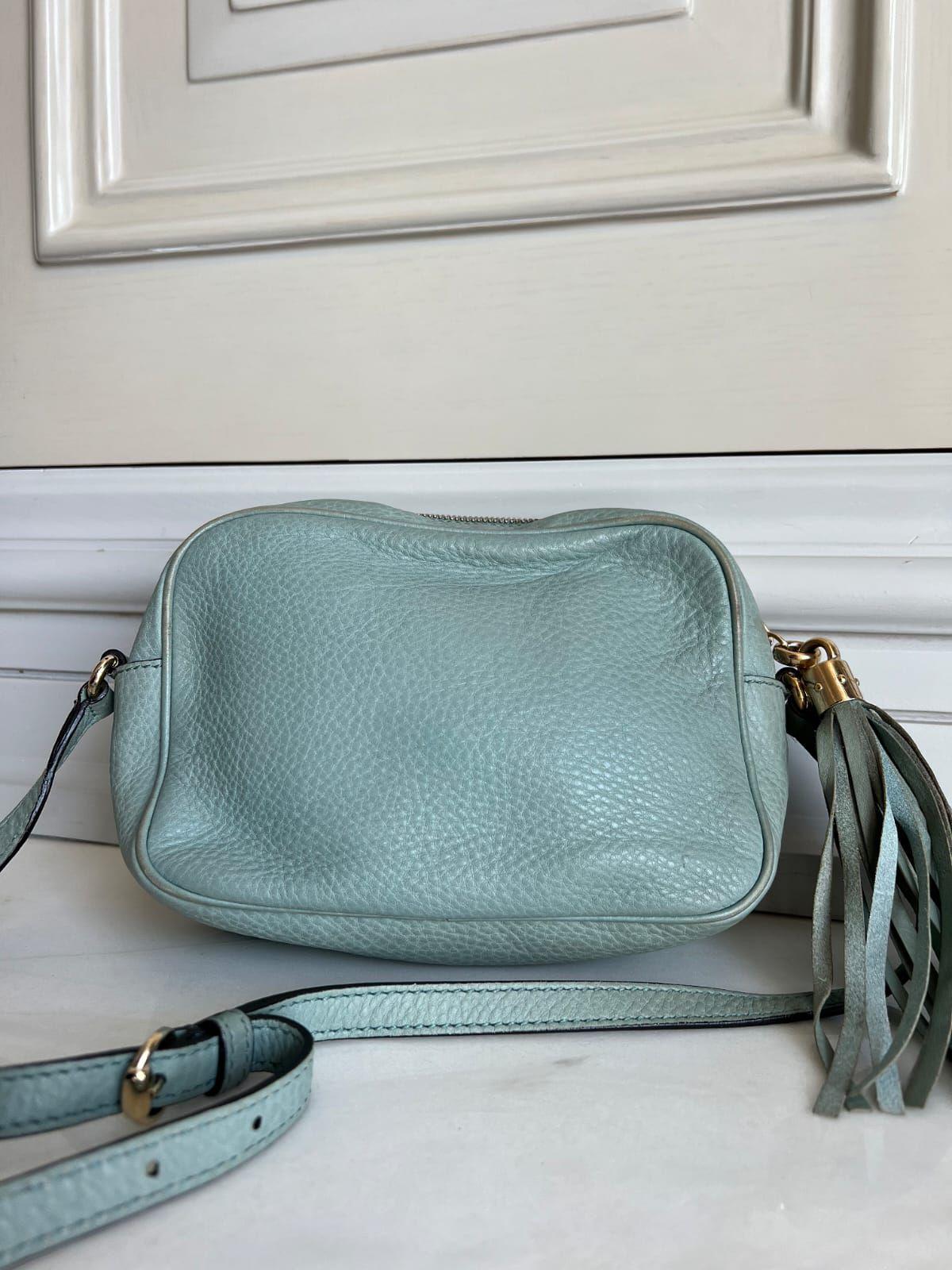 Gucci aqua leather shoulder bag thumbnail 2