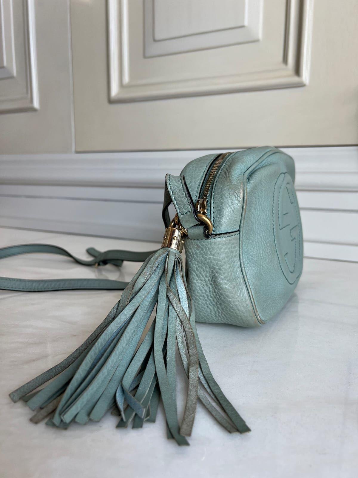 Gucci aqua leather shoulder bag thumbnail 4