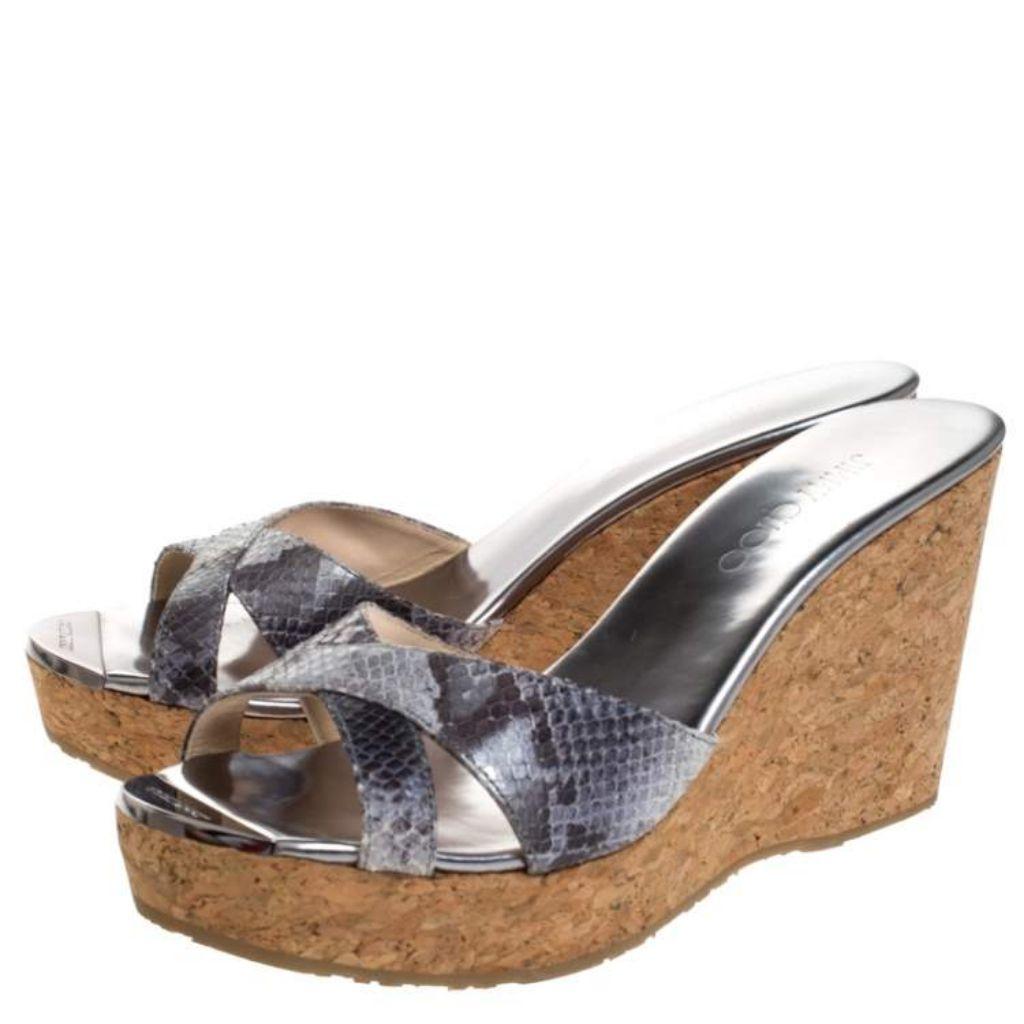 Jimmy Choo leather pandora cork wedges