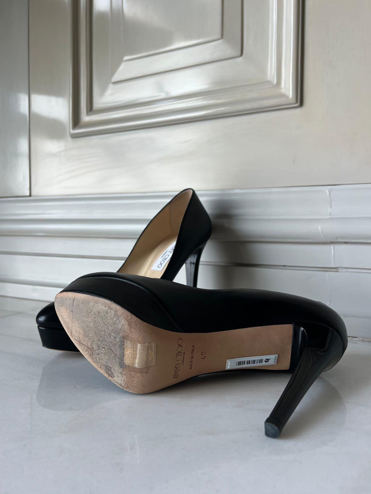 Jimmy Choo black leather pumps thumbnail 2
