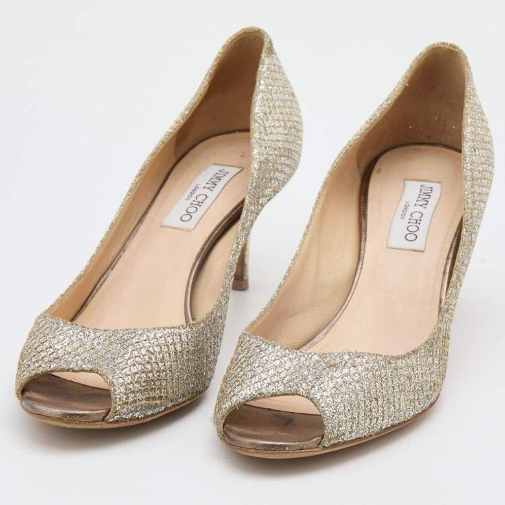 Jimmy Choo peep-toe kitten pumps