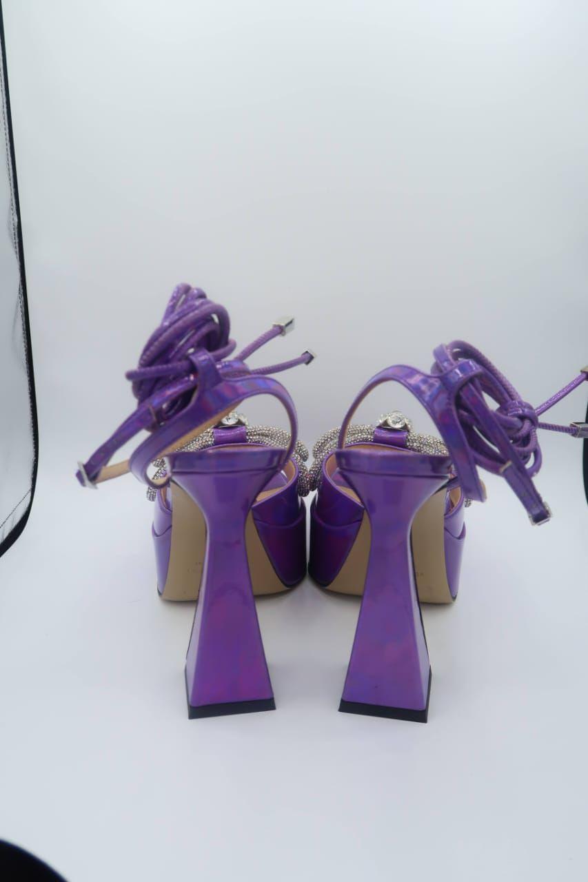 Mach & Mach double bow leather sandals thumbnail 3