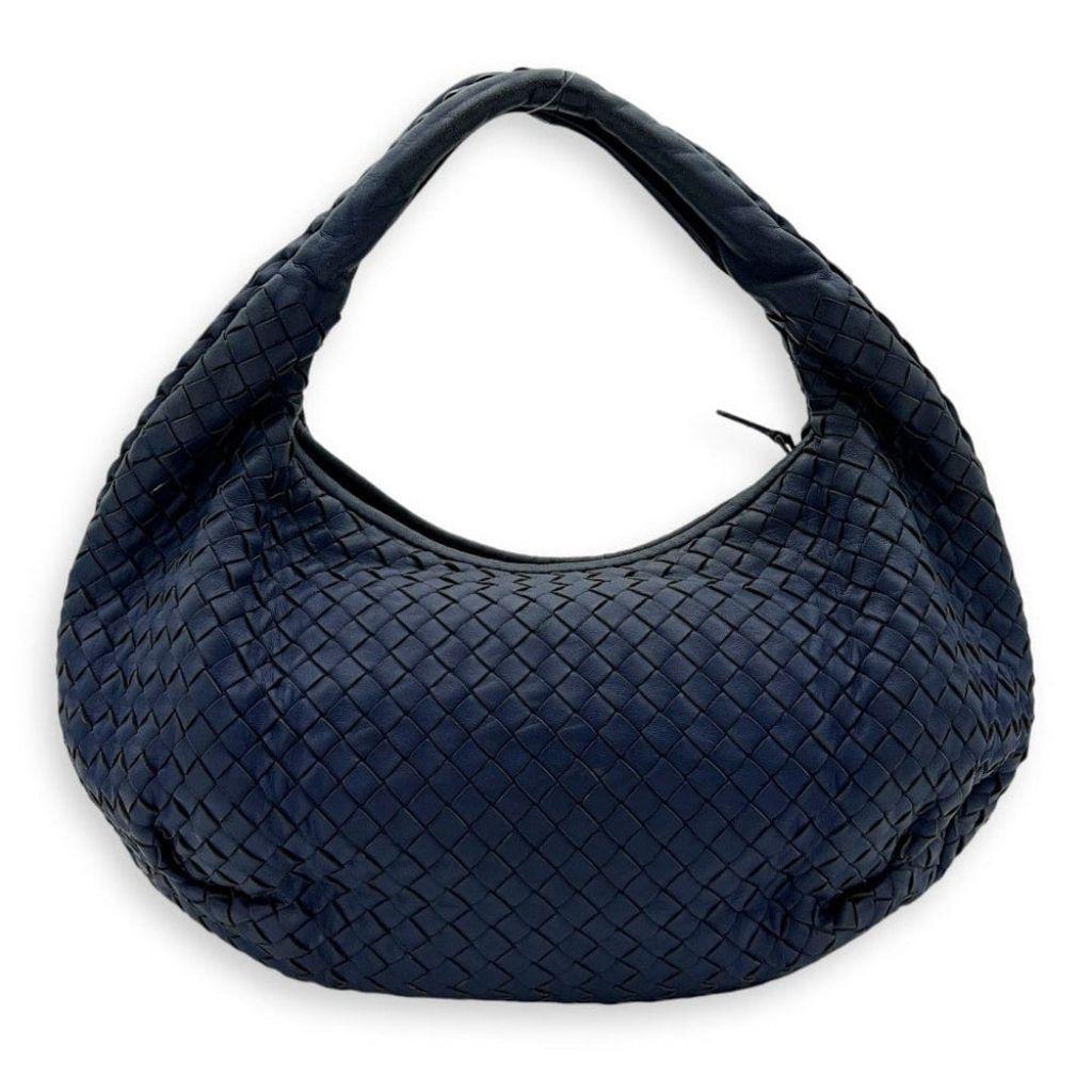 Bottega Veneta Hobo Blue Shoulder Bag in Lambskin