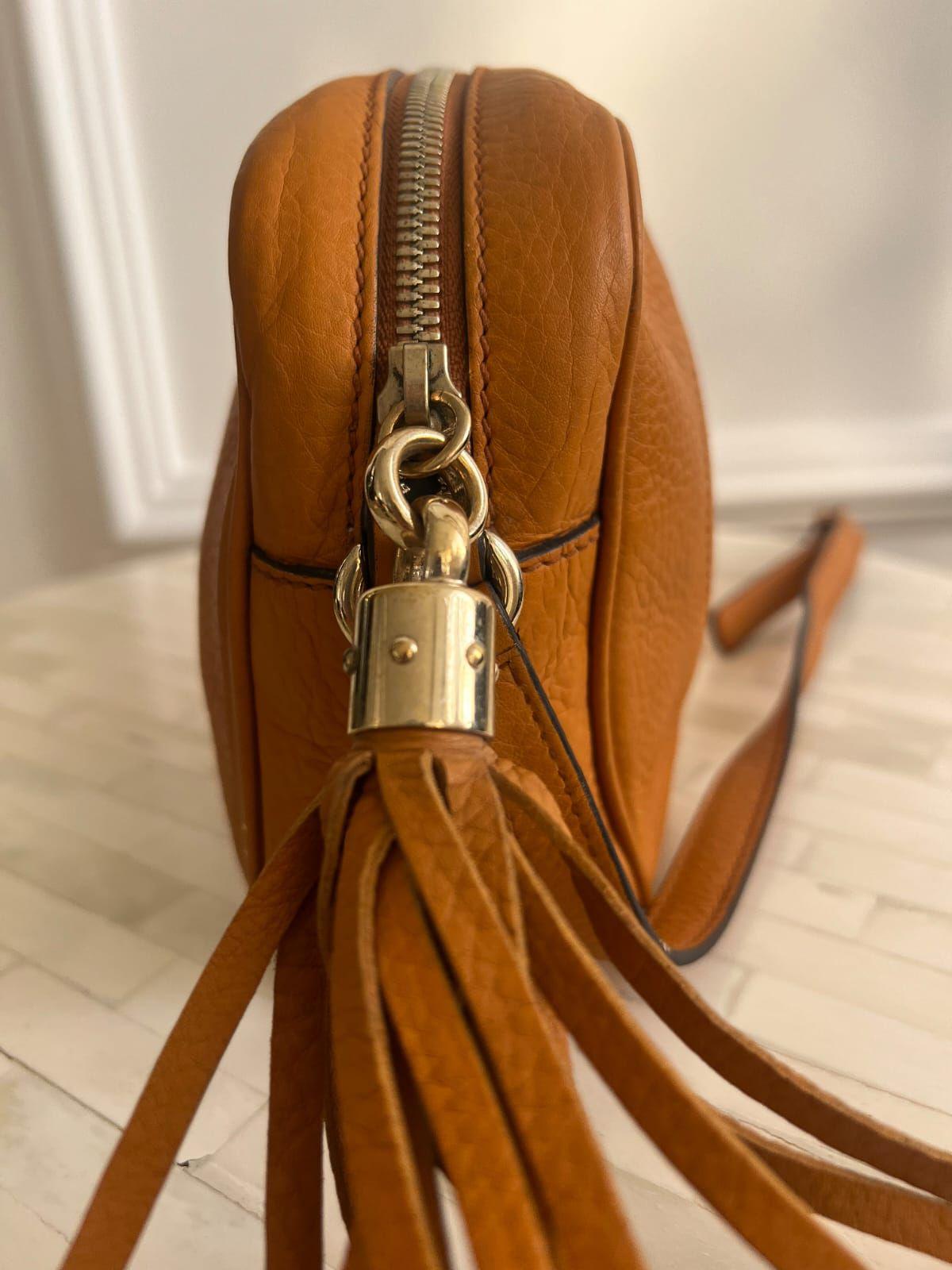 Gucci Brown Leather Soho Disco Crossbody Bag thumbnail 3