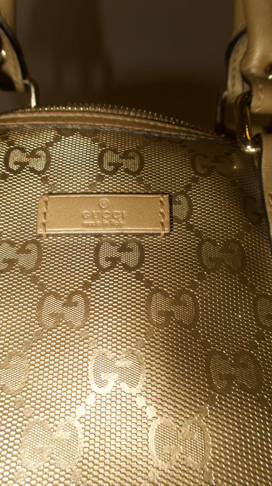 Gucci Gold GG Imprime Canvas Medium Joy Boston Bag thumbnail 3