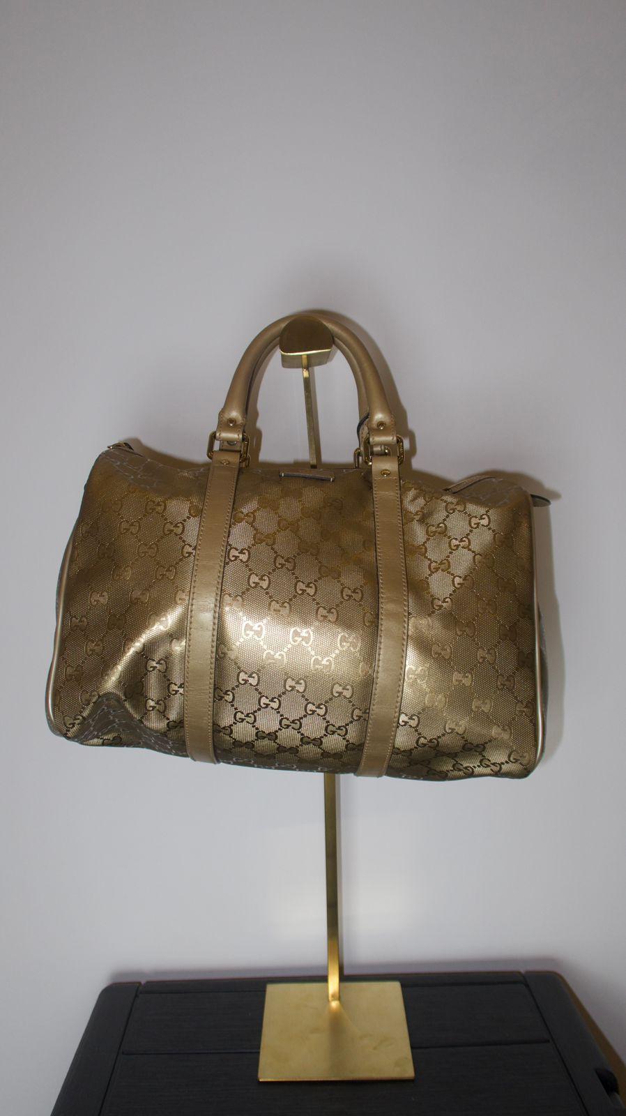 Gucci Gold GG Imprime Canvas Medium Joy Boston Bag thumbnail 4