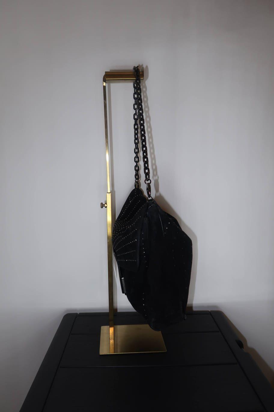 Jimmy Choo Black Suede and Snakeskin Shoulder Bag thumbnail 2