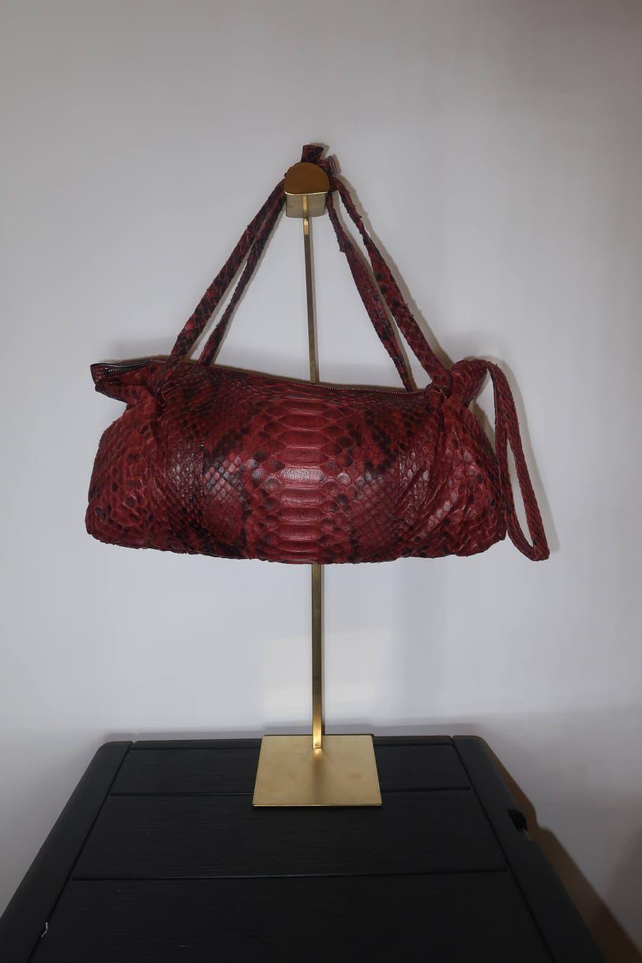 Gucci Red Python Large Hysteria Clutch bag thumbnail 2
