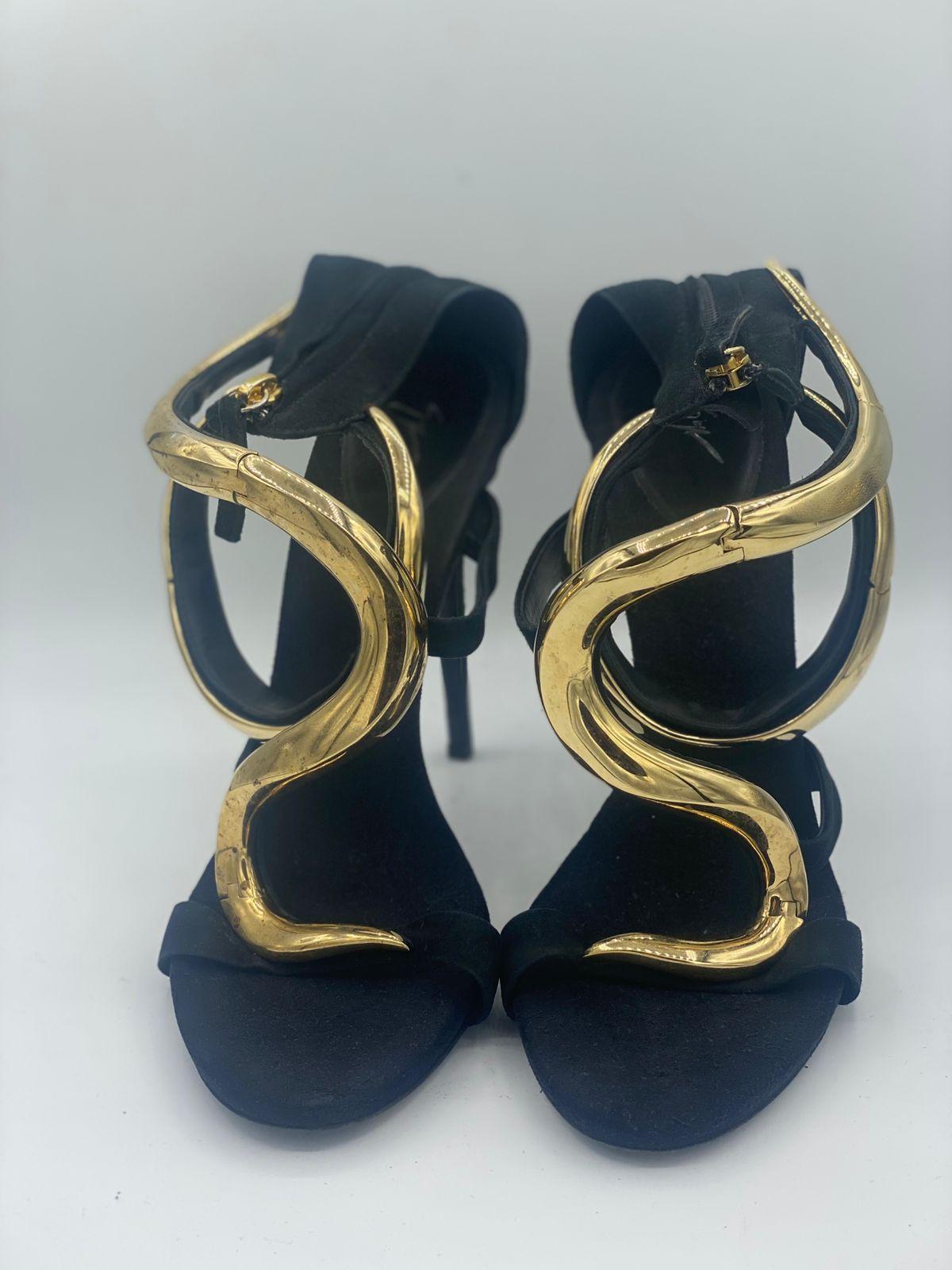 Giuseppe Zanotti Black Leather Venere Sandals thumbnail 2