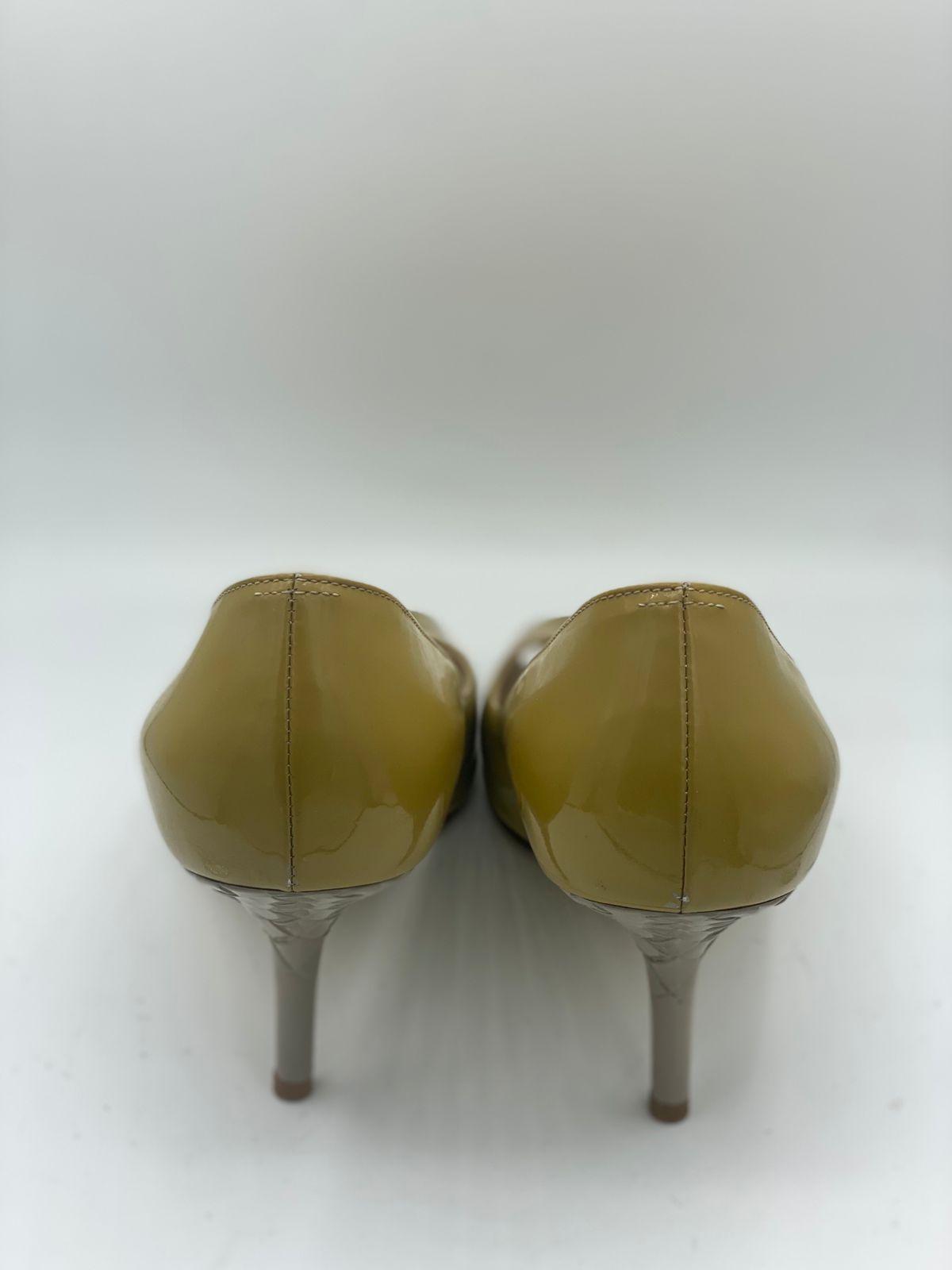 Bottega Veneta Patent Leather Peep Toe Pumps thumbnail 3