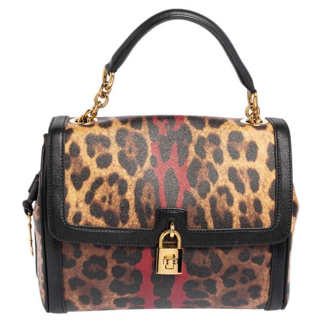 Dolce & Gabbana Leopard print top handle bag