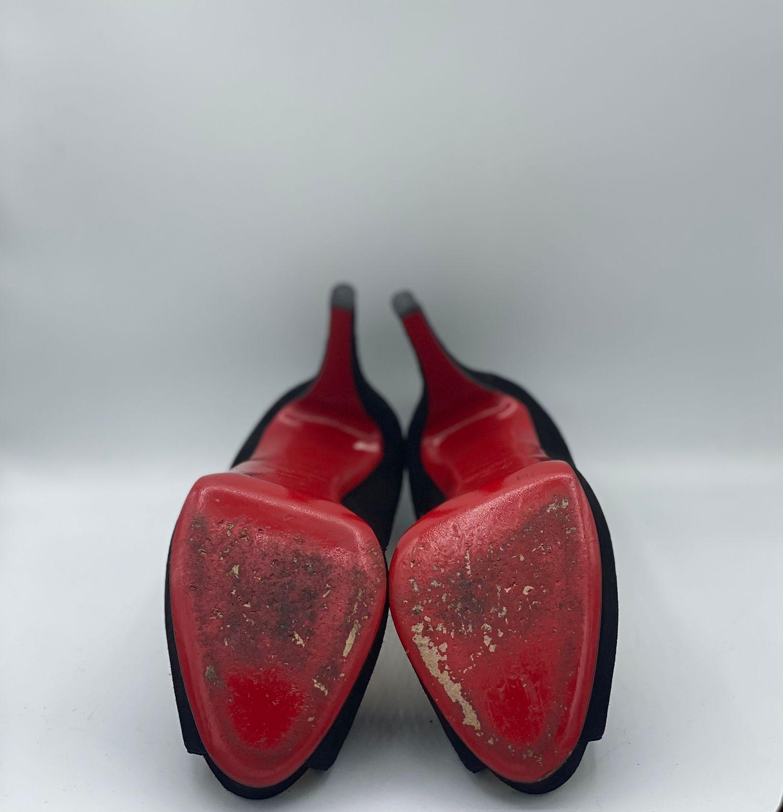 Christian Louboutin Black Suede Pumps Size 39 thumbnail 2