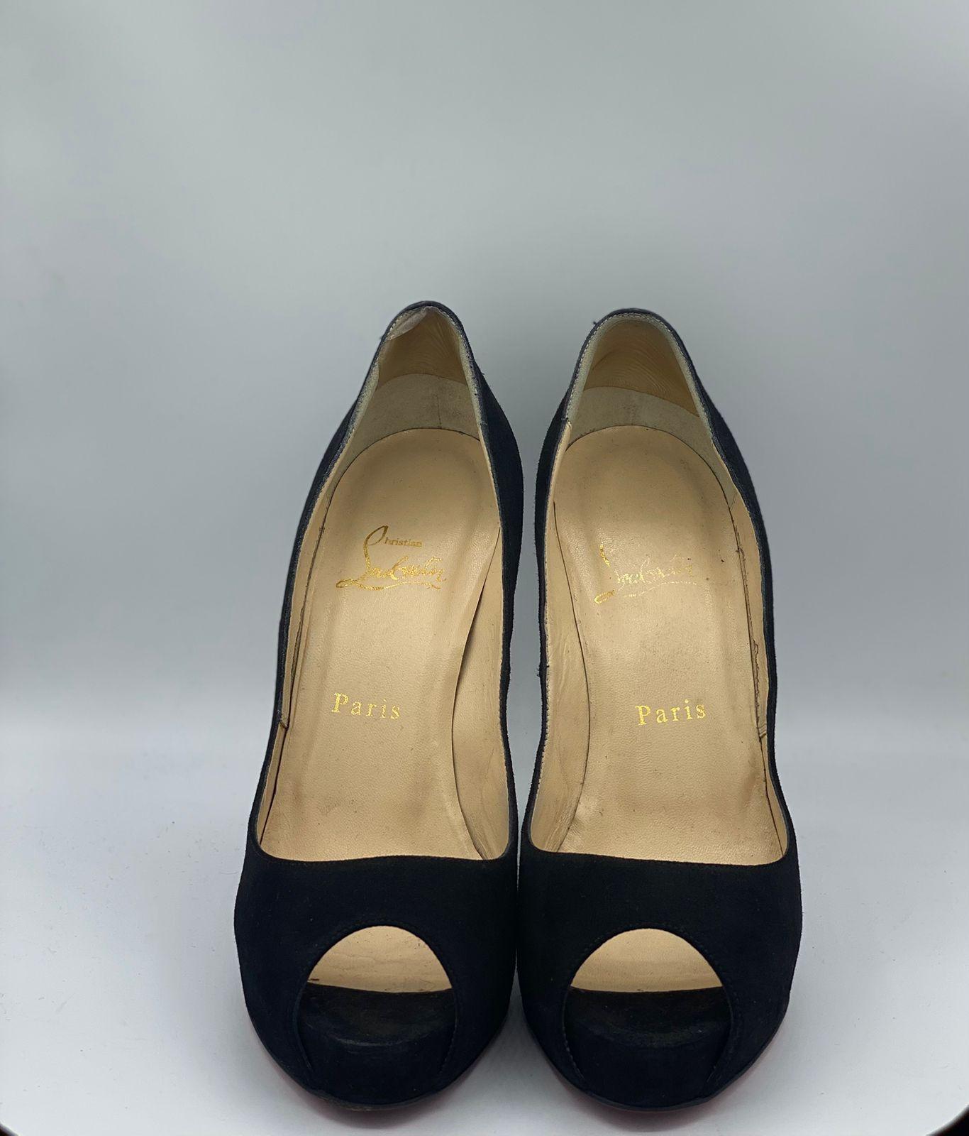 Christian Louboutin Black Suede Pumps Size 39 thumbnail 3
