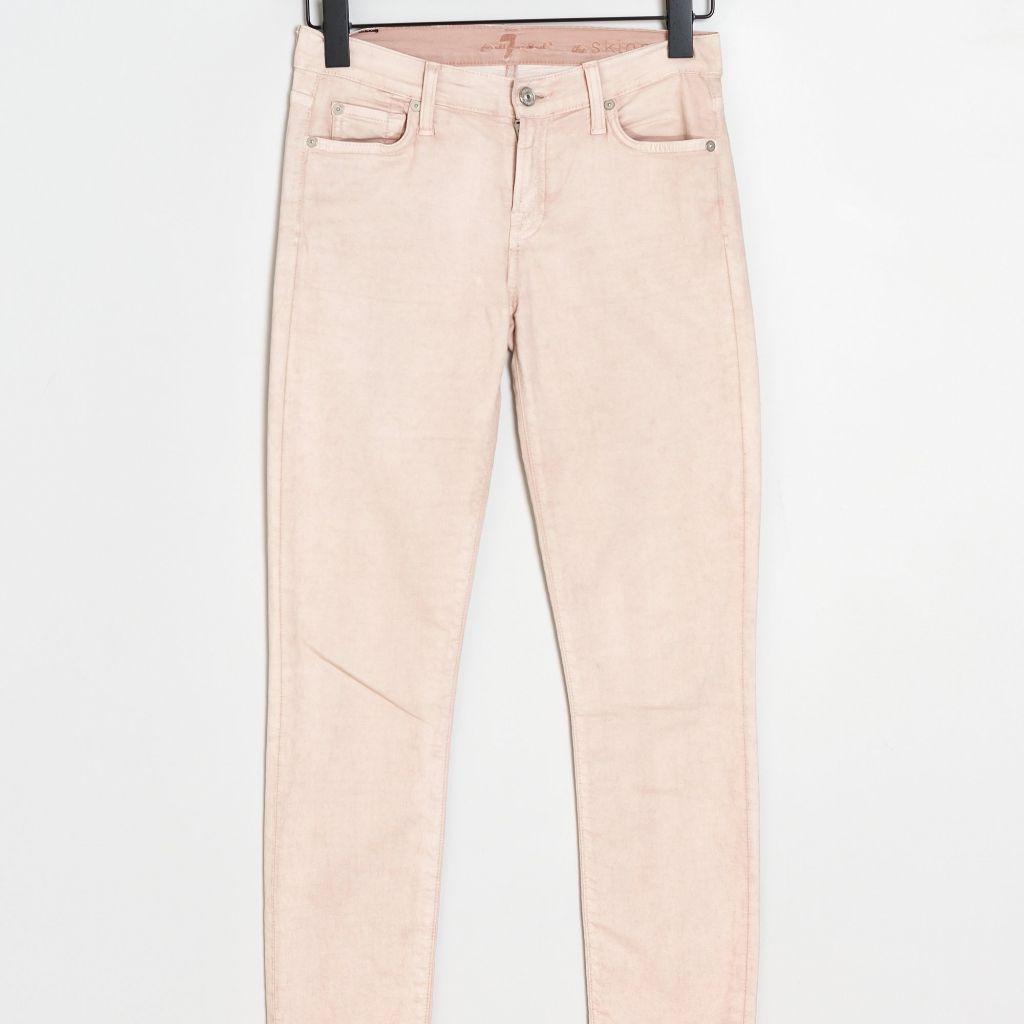 7 for all manpink peach skinny jeans