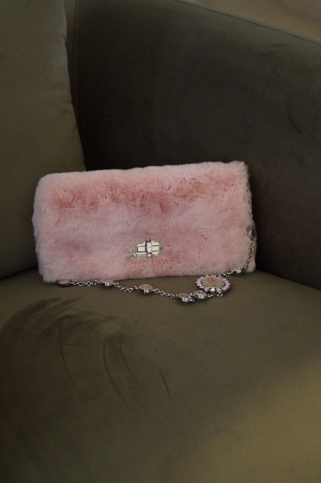 Miu Miu
Pastel-Pink Fur Crystal Shoulder Bag thumbnail 4