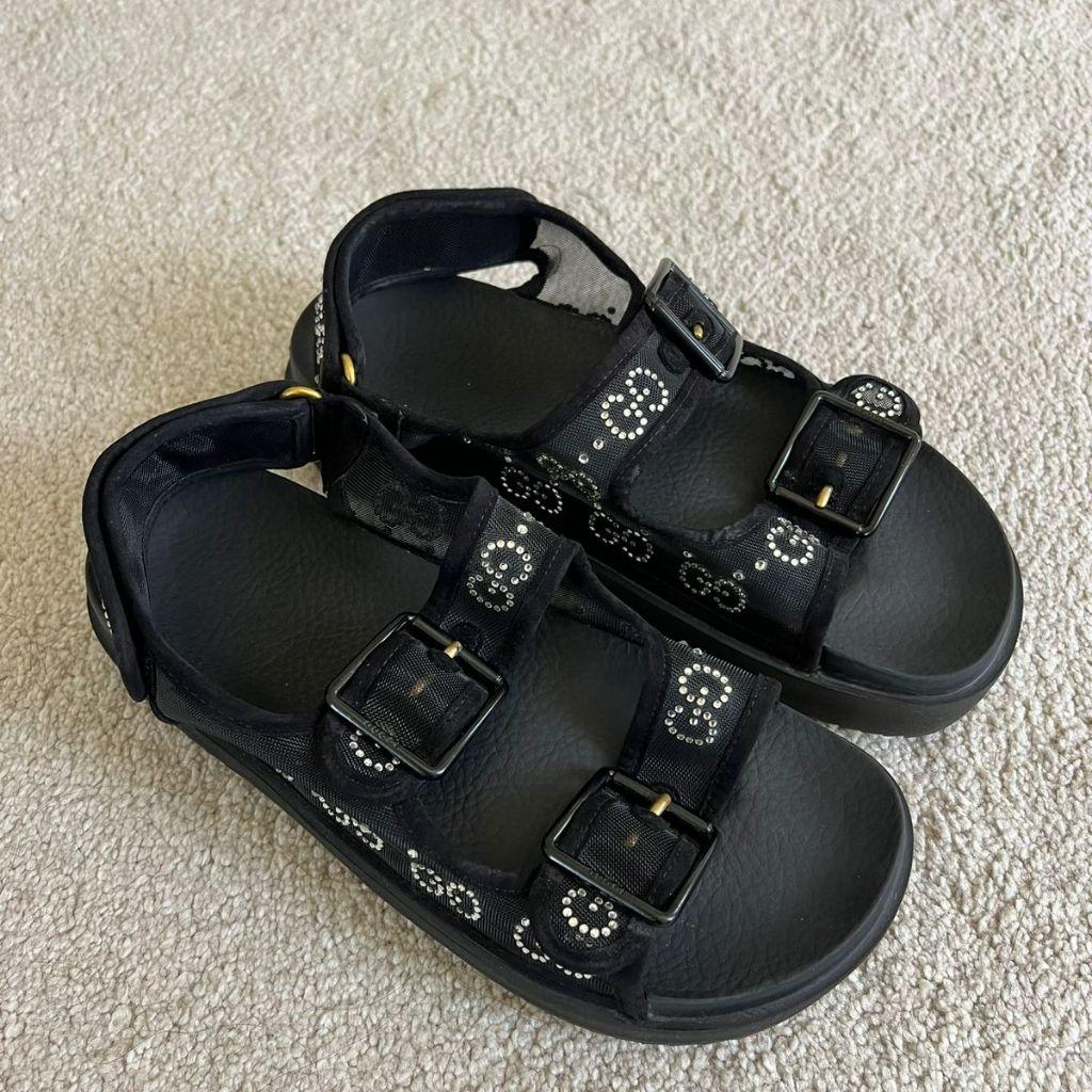 Gucci Crystal Mesh Sandals