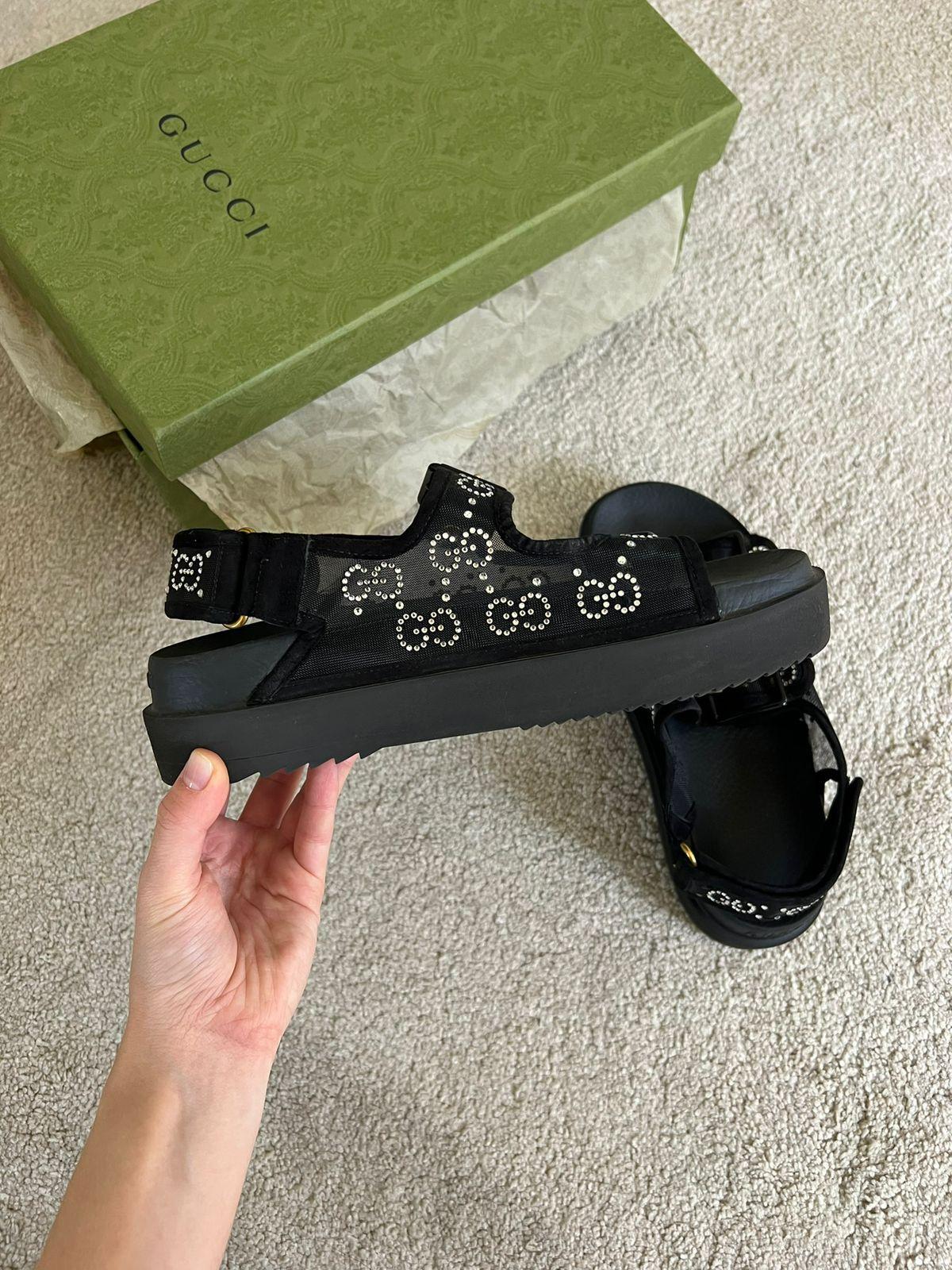 Gucci Crystal Mesh Sandals thumbnail 3