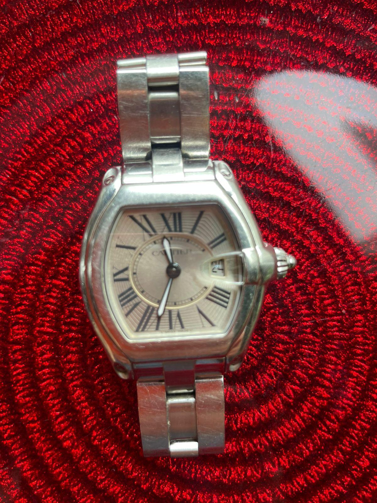 Cartier Silver Stainless Steel Roadster 2675 Women's Wristwatch 31 mm thumbnail 2