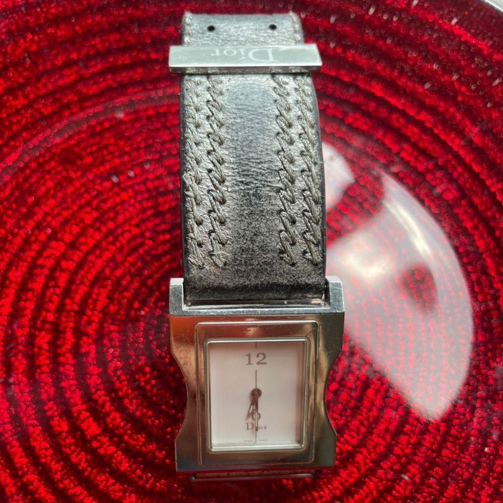 Christian Dior Silver Stainless Steel Diamonds Wristwatch 30 mm