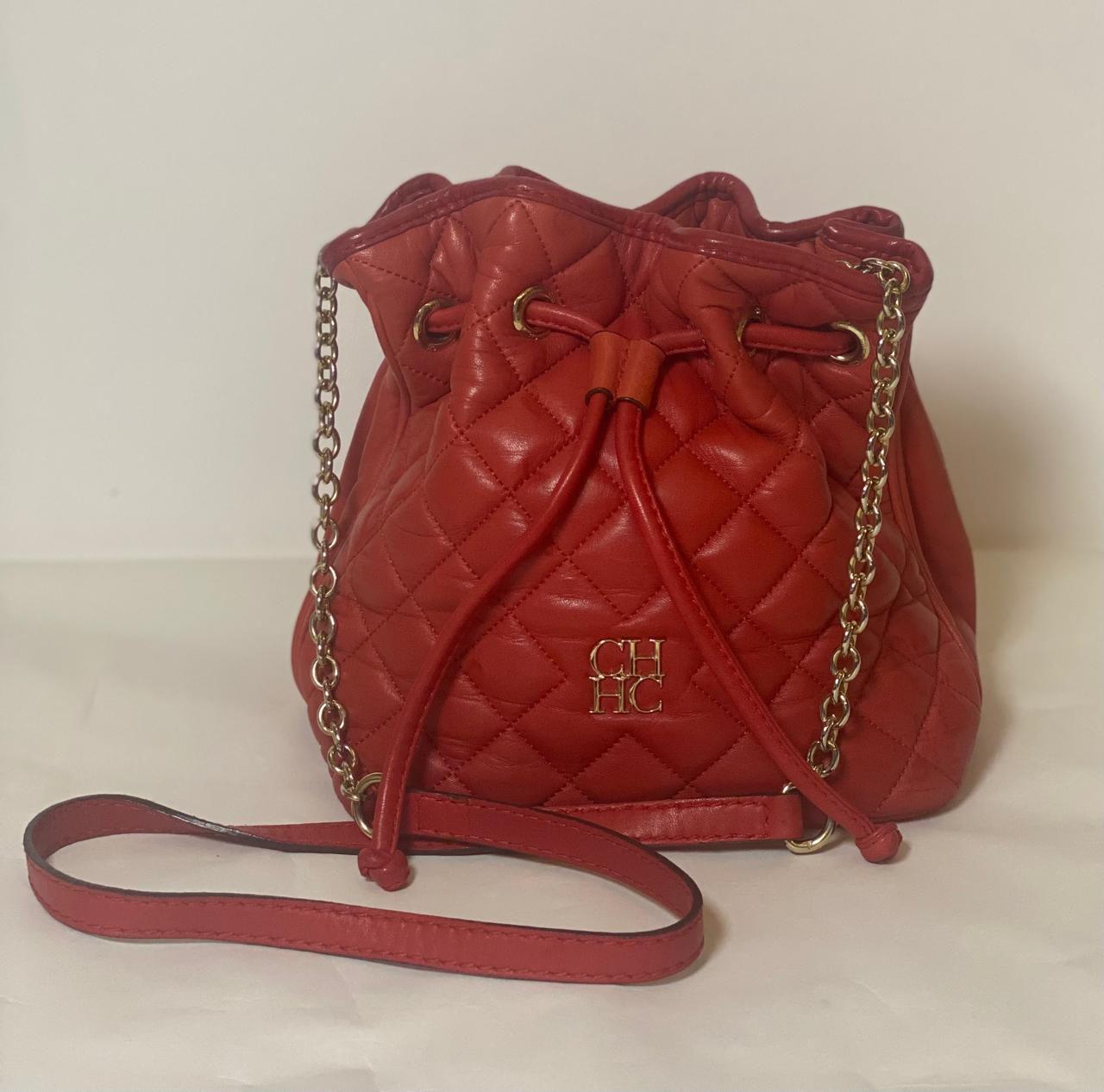 Carolina Herrera Leather Bucket Bag thumbnail 4