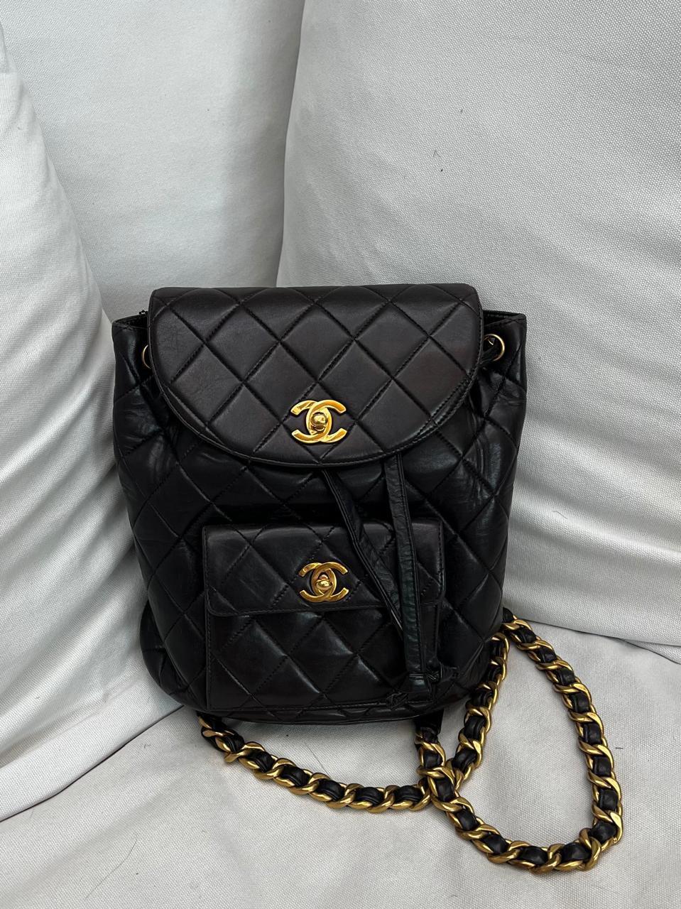 Chanel Quilted Vintage Duma Backpack Lambskin thumbnail 3