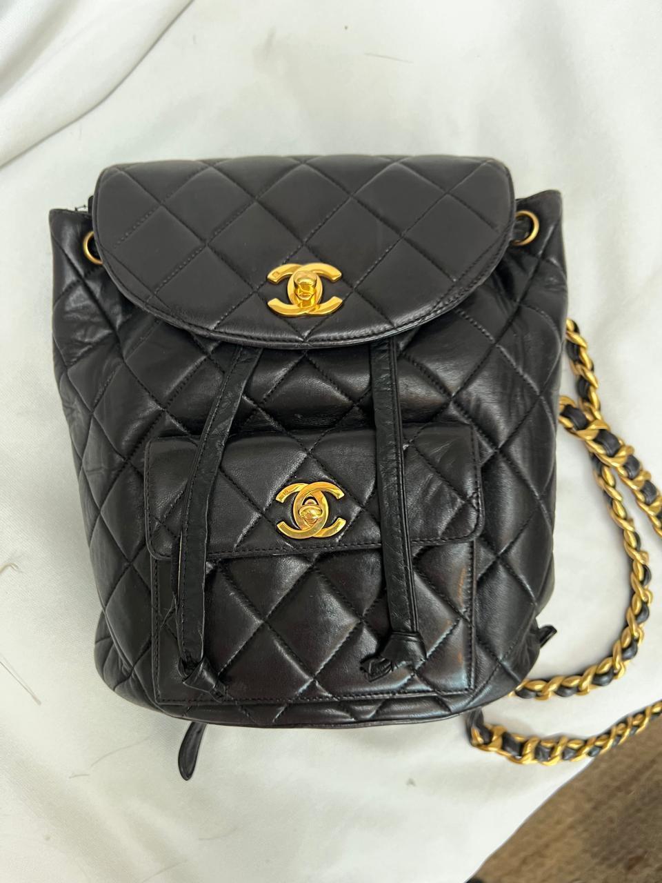 Chanel Quilted Vintage Duma Backpack Lambskin thumbnail 4