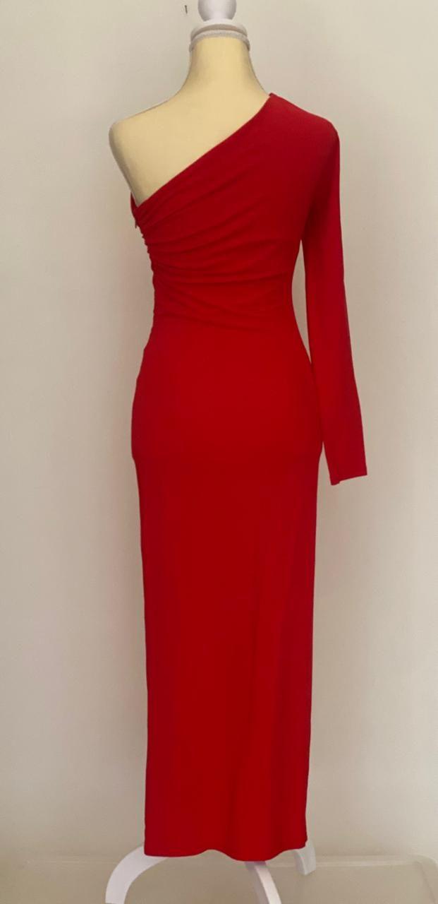 Off-white c/o Virgil Abloh Women's red print bodycon dress thumbnail 3
