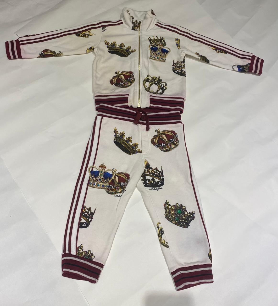 Dolce & Gabbana White Crown Printed Set thumbnail 4