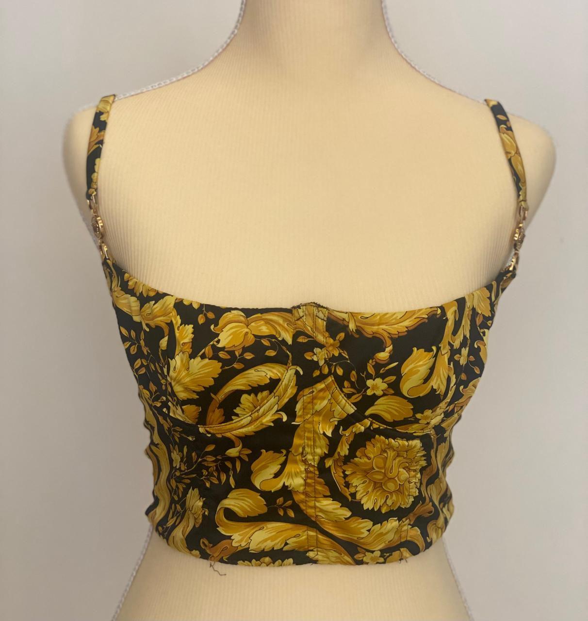 VERSACE
Barocco print stretch satin bralette thumbnail 2