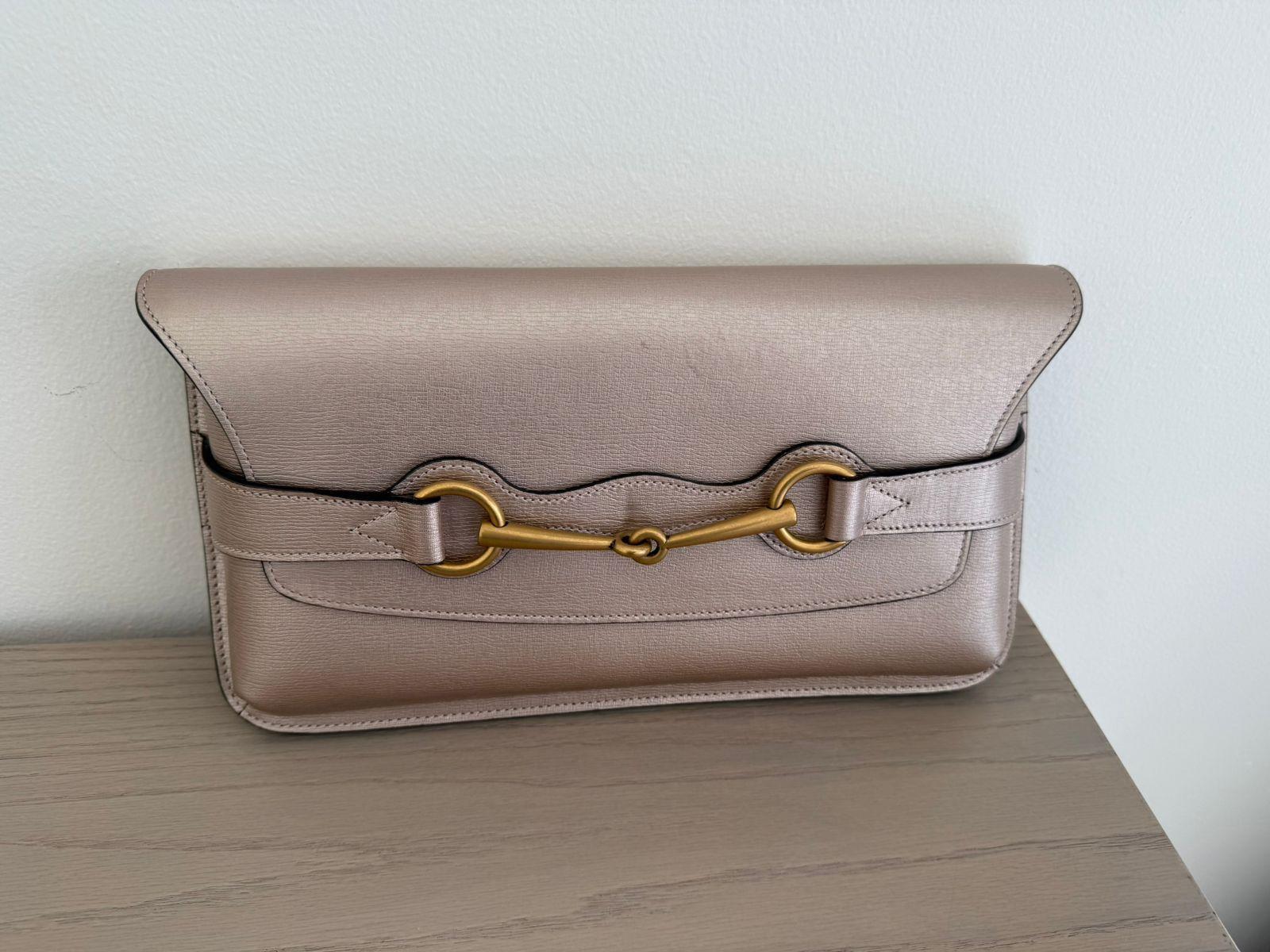 Gucci Metallic Leather Bright Bit Clutch thumbnail 2