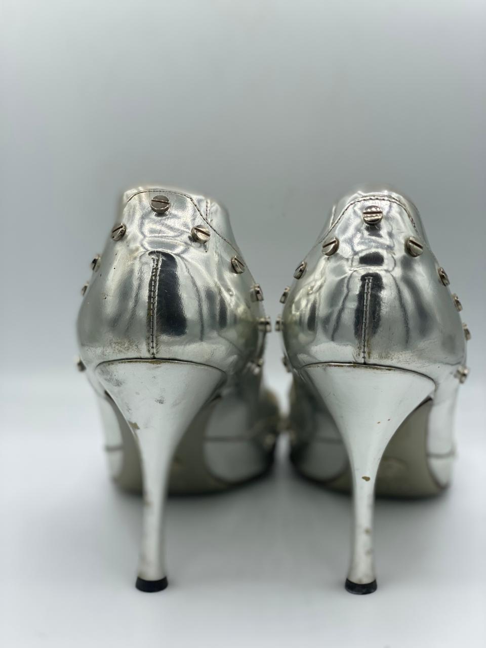 Dolce & Gabbana Silver Leather Pumps thumbnail 2