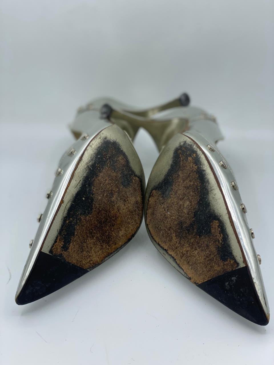 Dolce & Gabbana Silver Leather Pumps thumbnail 4