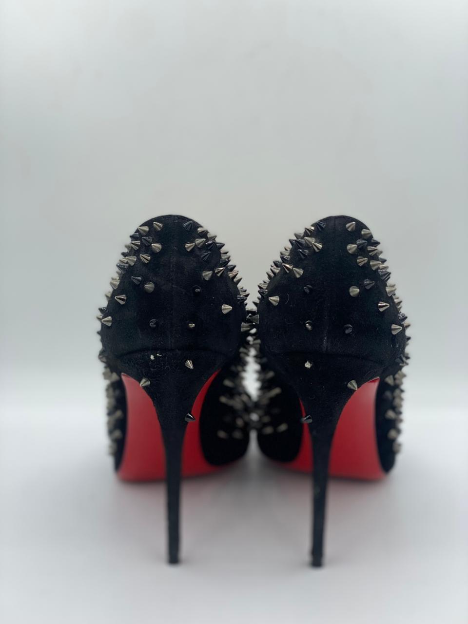 Christian Louboutin Black Suede Pumps thumbnail 2