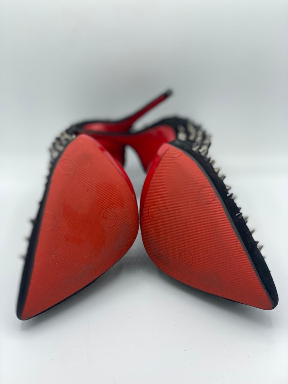 Christian Louboutin Black Suede Pumps thumbnail 3