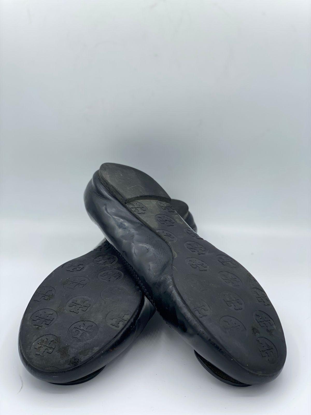 Tory Burch
Tory Burch Navy Blue Leather Peep Toe Ballet Flats thumbnail 3