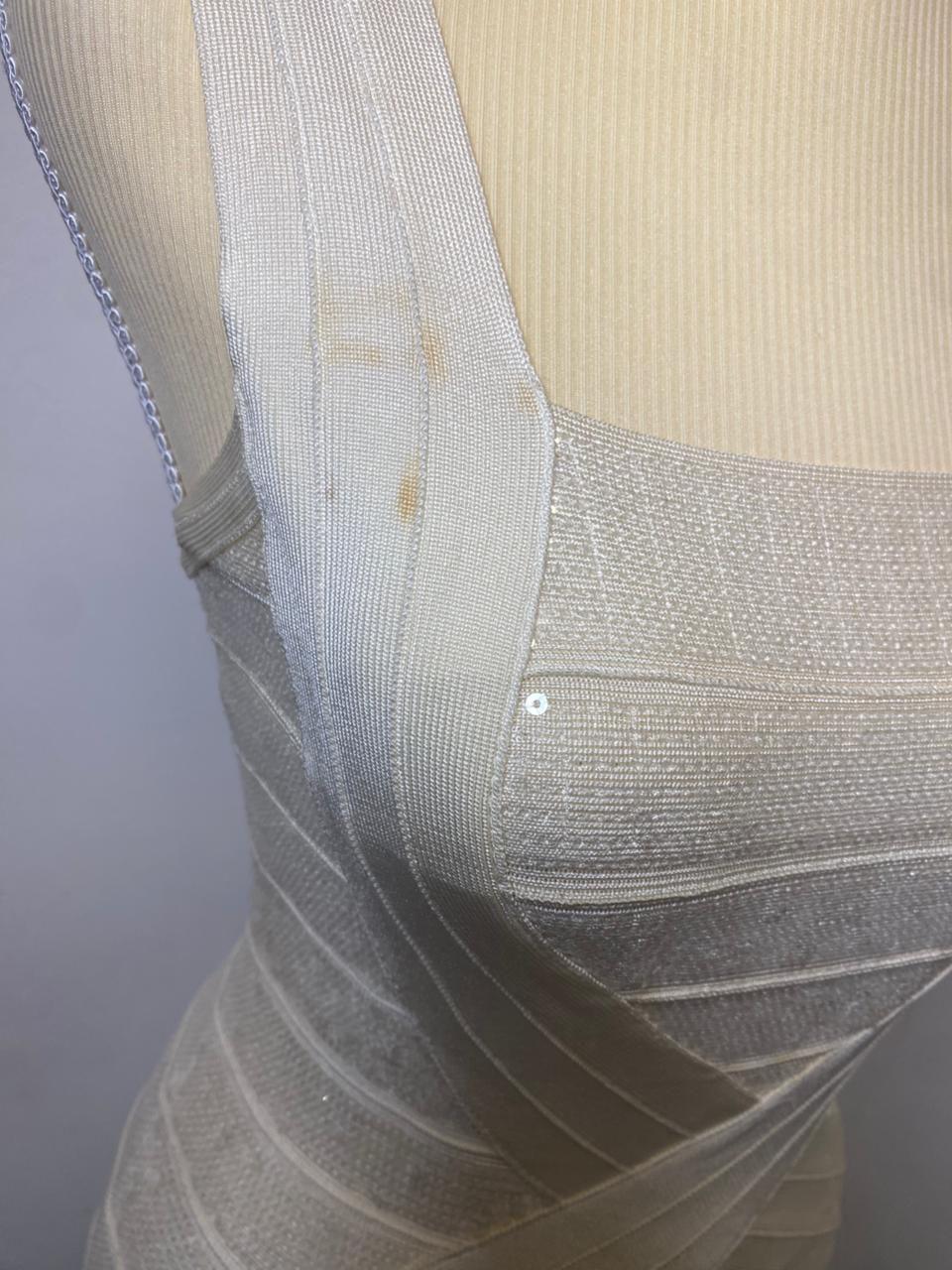 Herve Leger White Bandage Dress thumbnail 3