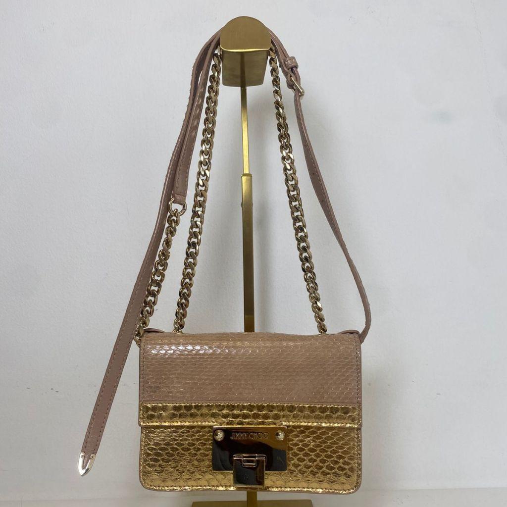 Jimmy Choo Metallic Leather Rebel Crossbody Bag